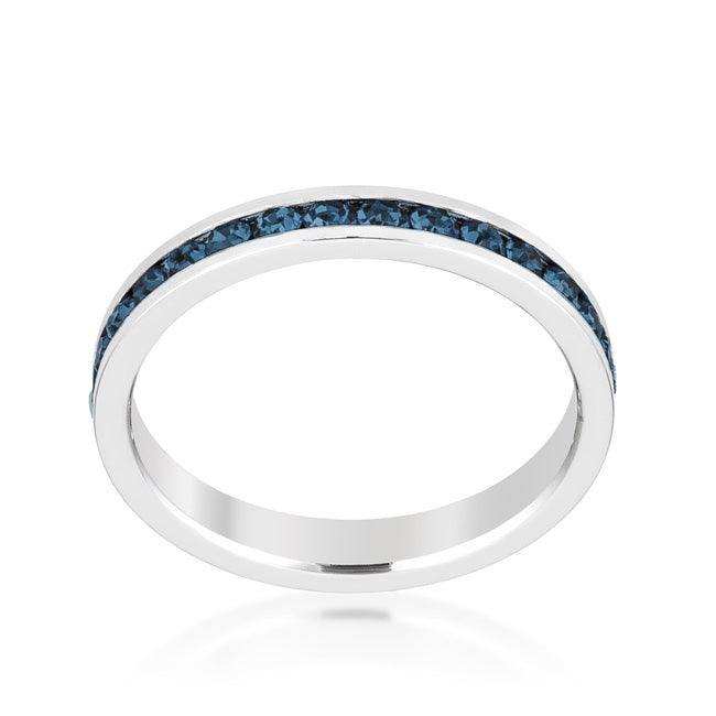 Stylish Stackables with Montana Blue Crystal Ring - JGI - Flyclothing LLC
