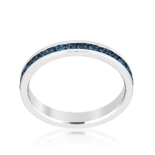 Stylish Stackables with Montana Blue Crystal Ring - JGI - Flyclothing LLC