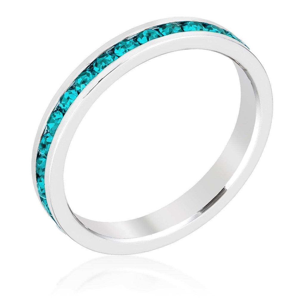 Stylish Stackables with Turquoise Crystal Ring - JGI - Flyclothing LLC