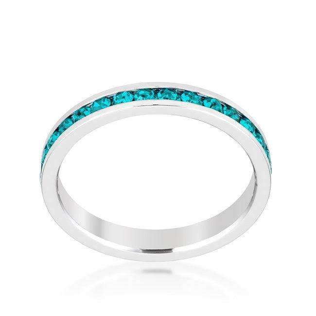 Stylish Stackables with Turquoise Crystal Ring - JGI - Flyclothing LLC
