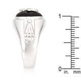 Rhodium Plated Onyx Mens Ring - JGI - Flyclothing LLC