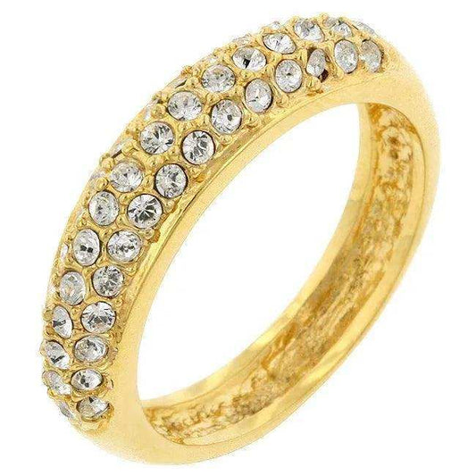 Pave Crystal Goldtone Band - JGI - Flyclothing LLC