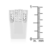 4 Row Rhodium Cubic Zirconia Cocktail Ring - JGI - Flyclothing LLC