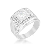 Mens Cubic Zirconia Square Ring - JGI - Flyclothing LLC