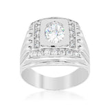 Mens Cubic Zirconia Square Ring - JGI - Flyclothing LLC