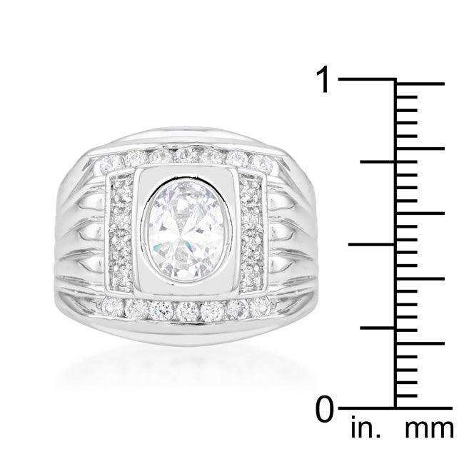 Mens Cubic Zirconia Square Ring - JGI - Flyclothing LLC