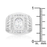 Mens Cubic Zirconia Square Ring - JGI - Flyclothing LLC