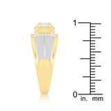Cubic Zirconia Two-Tone Mens Ring - JGI - Flyclothing LLC