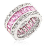 Triple Row Pink Eternity Ring - JGI - Flyclothing LLC