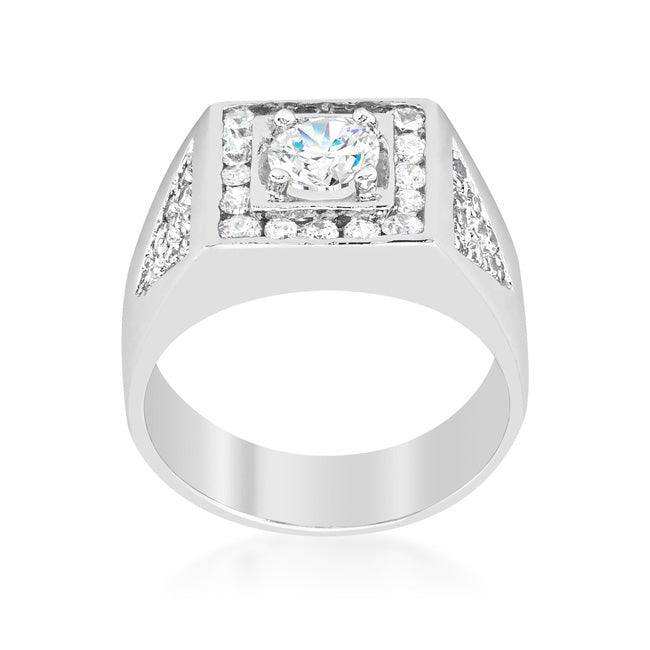 Brilliant Mens Cubic Zirconia Ring - JGI - Flyclothing LLC