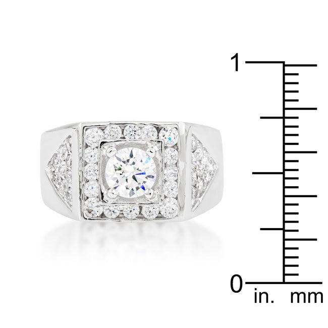 Brilliant Mens Cubic Zirconia Ring - JGI - Flyclothing LLC