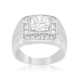 Mens Two-tone Finish Cubic Zirconia Ring - JGI - Flyclothing LLC