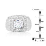 Mens Two-tone Finish Cubic Zirconia Ring - JGI - Flyclothing LLC