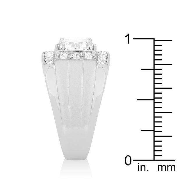 Mens Two-tone Finish Cubic Zirconia Ring - JGI - Flyclothing LLC