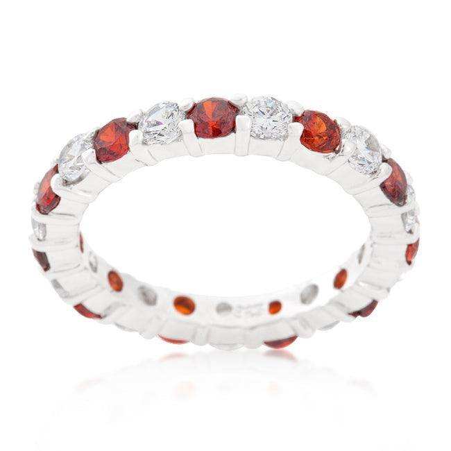 Mini Jessica Band with Garnet Cubic Zirconia - JGI - Flyclothing LLC