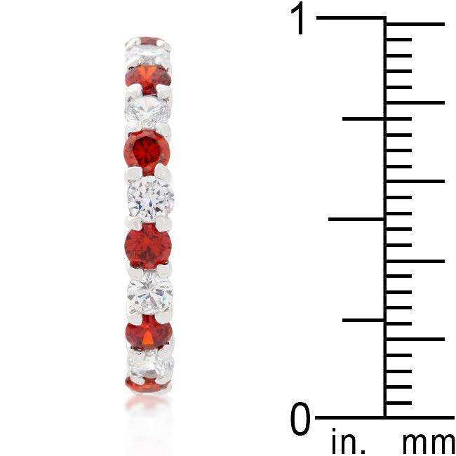 Mini Jessica Band with Garnet Cubic Zirconia - JGI - Flyclothing LLC