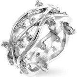 Rhodium Plated Zircon Vines Ring - JGI - Flyclothing LLC