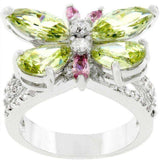 Rhodium Plated Butterfly Cocktail Ring - JGI - Flyclothing LLC