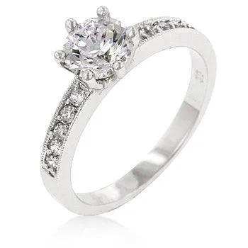 Petite White Engagement Ring - JGI - Flyclothing LLC