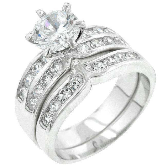 Formal Rhodium Plated Engagement Set - JGI - Flyclothing LLC