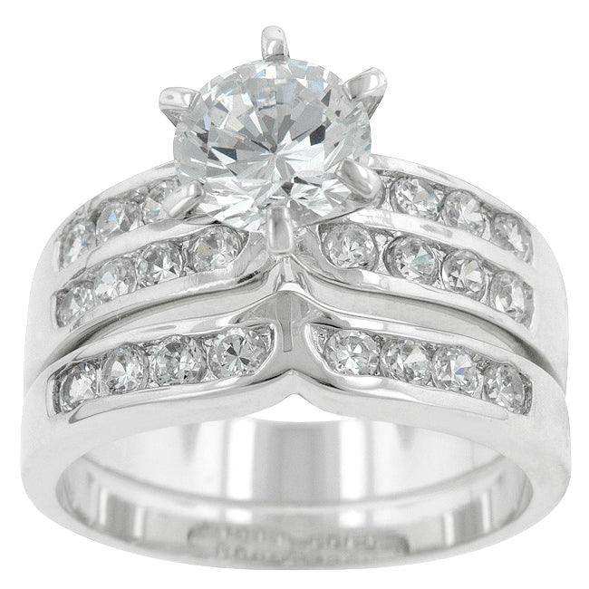 Formal Rhodium Plated Engagement Set - JGI - Flyclothing LLC