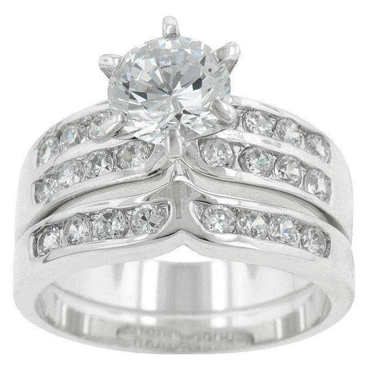 Formal Rhodium Plated Engagement Set - JGI - Flyclothing LLC