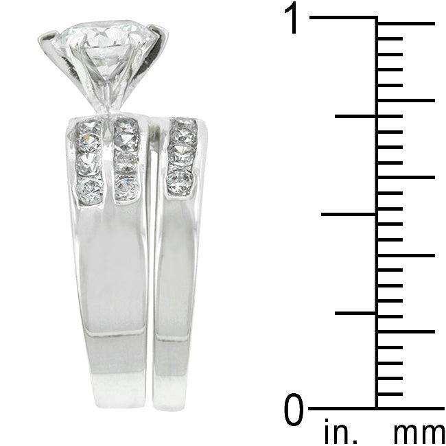 Formal Rhodium Plated Engagement Set - JGI - Flyclothing LLC