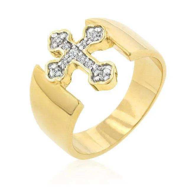 Two-tone Finish Cross Ring - JGI - Flyclothing LLC