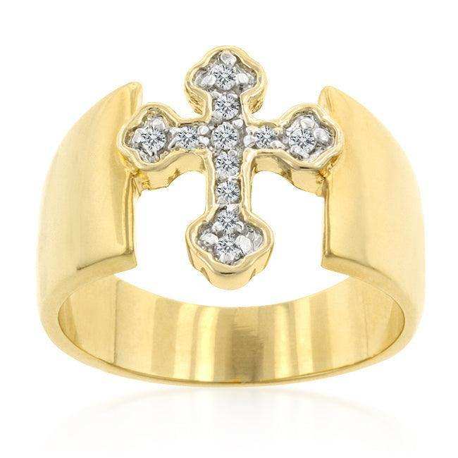 Two-tone Finish Cross Ring - JGI - Flyclothing LLC
