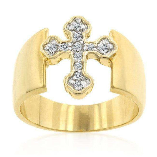 Two-tone Finish Cross Ring - JGI - Flyclothing LLC
