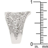 Cubic Zirconia Filigree Hearts Ring - JGI - Flyclothing LLC