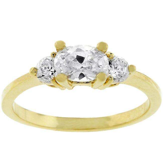 Oval Serenade Triplet Ring in Goldtone - JGI - Flyclothing LLC