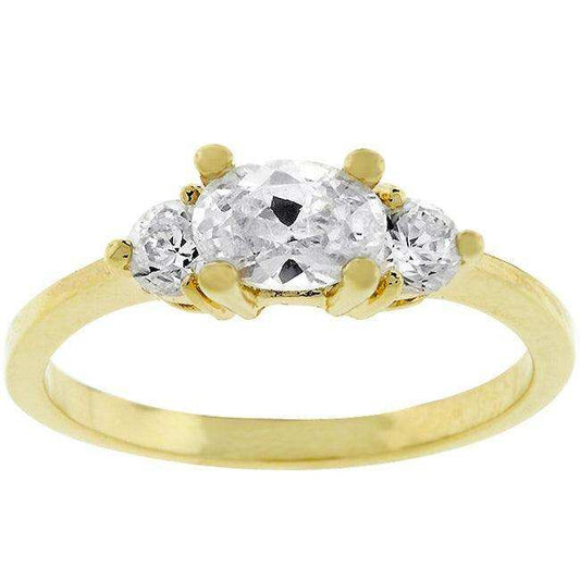 Oval Serenade Triplet Ring in Goldtone - JGI - Flyclothing LLC