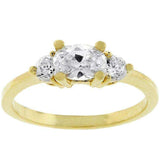 Oval Serenade Triplet Ring in Goldtone - JGI - Flyclothing LLC