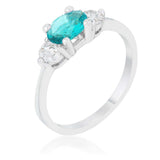 Mariah 1.2ct CZ Rhodium Aqua Simple Classic Ring - JGI - Flyclothing LLC
