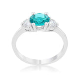 Mariah 1.2ct CZ Rhodium Aqua Simple Classic Ring - JGI - Flyclothing LLC