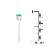 Mariah 1.2ct CZ Rhodium Aqua Simple Classic Ring - JGI - Flyclothing LLC