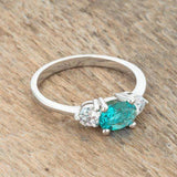 Mariah 1.2ct CZ Rhodium Aqua Simple Classic Ring - JGI - Flyclothing LLC