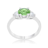 Miranna 1.2ct Peridot CZ Rhodium Classic Oval Ring - JGI - Flyclothing LLC