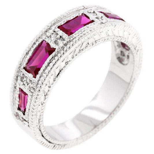 Ruby Red Bezel Eternity Band - JGI - Flyclothing LLC