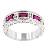Ruby Red Bezel Eternity Band - JGI - Flyclothing LLC