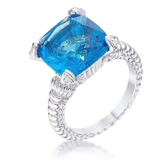 Aqua Cushion Engagement Ring - JGI - Flyclothing LLC