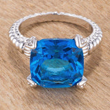 Aqua Cushion Engagement Ring - JGI - Flyclothing LLC
