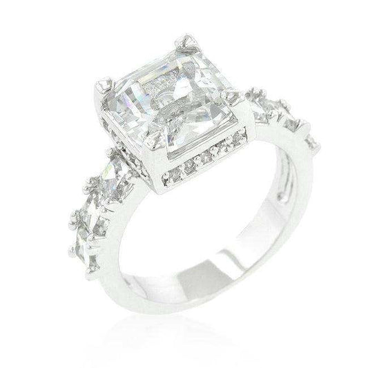 Asscher Cut Engagement Ring - JGI - Flyclothing LLC