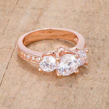 Dazzling Three Stone Engagement Ring with CZ - JGI - Flyclothing LLC
