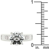 Classic Rhodium Plated Engagement Ring - JGI - Flyclothing LLC