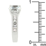 Classic Rhodium Plated Engagement Ring - JGI - Flyclothing LLC