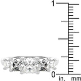 5-Stone Anniversary Ring in Rhodium Plated - JGI - Flyclothing LLC