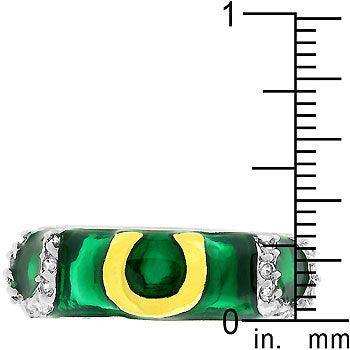 Green Enamel Horseshoe Ring - JGI - Flyclothing LLC