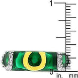 Green Enamel Horseshoe Ring - JGI - Flyclothing LLC